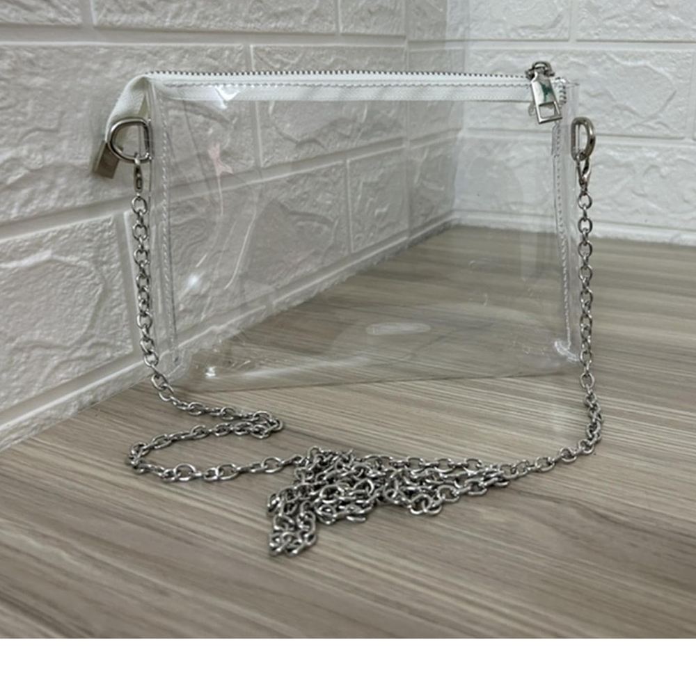 Clear Crossbody Bag with chain